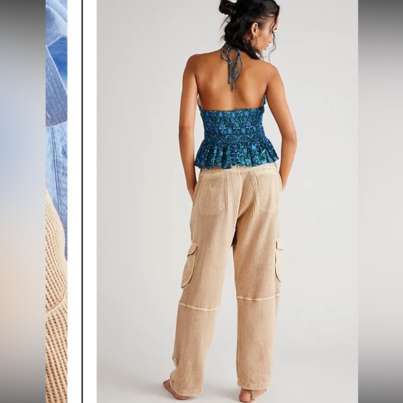 BNWOT Free People Waffle Knit Frankie Pants - Picture 2 of 4